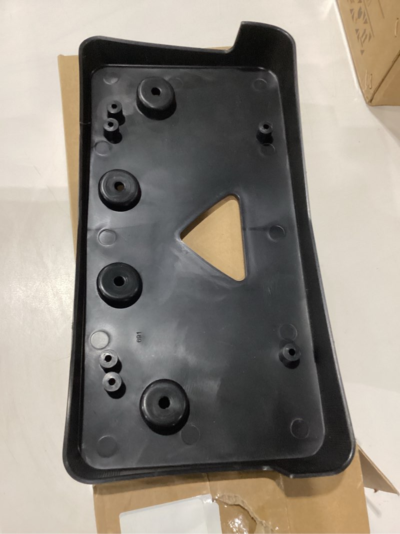 Condition photo showing As Is for no hardware fastche front bumper license tag plate frame bracket holder compatible with 2017-2024 cadillac xt5 front license plate frame replace oe # 84740003, 23243520, gm1068186, gm1068233