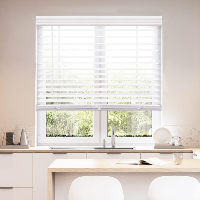 cordless 2\" faux wood blind, 30.75\" w x 64\" h, white ( similar