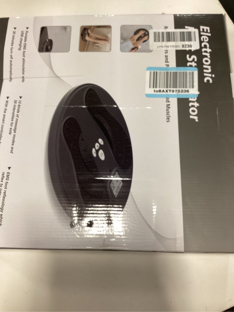 Condition photo showing New/Like New for y&lj ems foot massager for neuropathy and circulation, rechargeable tens foot stimulator with 10 modes & 50 intensities, pain relief foot massager for plantar fasciitis, gift for mom dad