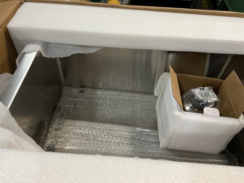 Condition photo showing Good Condition for bar sink - lordear 13x15 gold drop in bar sink with faucet soap dispenser workstation 16 gauge t304 stainless steel single bowl top mount wet bar rv prep outdoor kitchen sink 13x15x9 inch 13x15 inch gold workstation