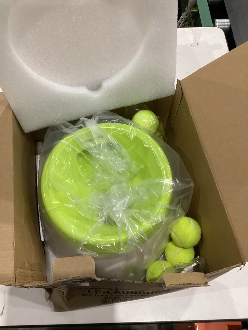 Condition photo showing Good Condition for Elevon Automatic Dog Ball Launcher, Indoor/Outdoor Interactive Dog Toy with Three Ranges, Includes 6 Mini Tennis Balls and a Data Line, Suitable for Small and Medium-Sized Dogs, Green Green Medium Machine, 6 Balls