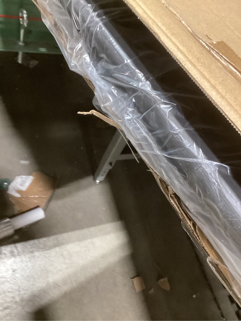 Condition photo showing New/Like New for whitmor extra large utility foldable shopping cart with wheels, 100 lb capacity, heavy duty grocery cart with steel frame, foam handle, rolling collapsible utility trolley for grocery, laundry, black 17.4"l x 16.4"w x 40.12"h, black