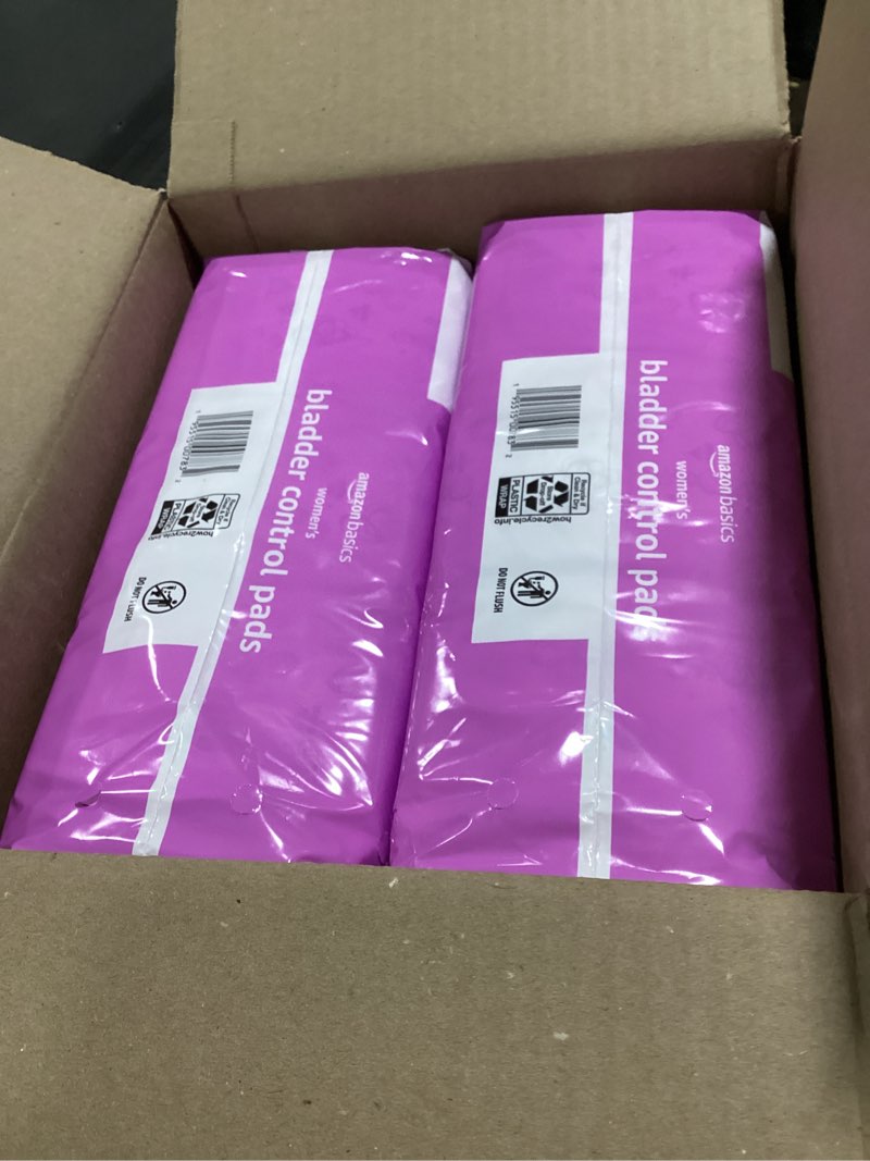 Condition photo showing Good Condition for Amazon Basics Incontinence Pads for Women Long, Bladder Control, Postpartum, Maximum Absorbency, Unscented, 78 Count (2 Packs of 39) Maximum (78 Count) 78