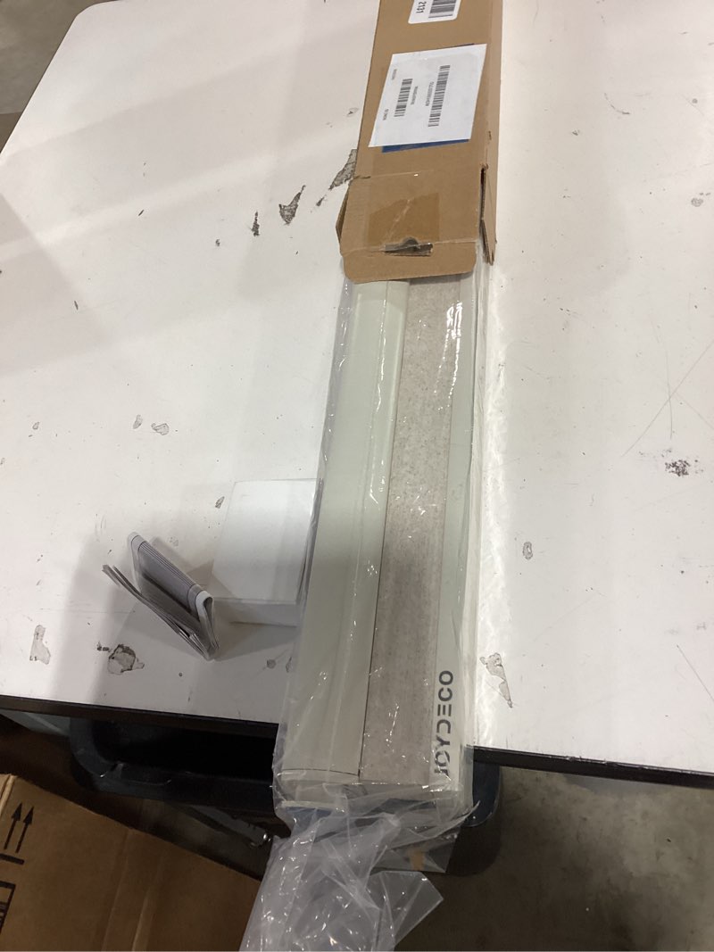 Condition photo showing New/Like New for joydeco no drill linen cellular blinds for indoor windows, light filtering cordless cellular shades for thermal insulation noise reduction, window shades for home (linen cream, 22" w x 64" h) linen - beige 22"w x 64"h