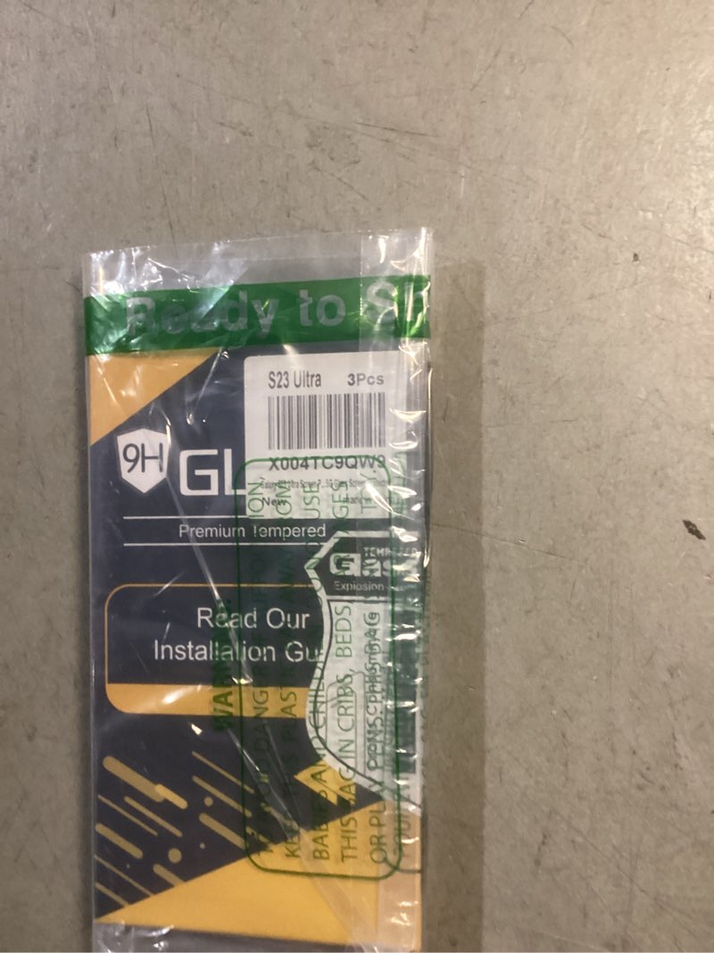 Condition photo showing Good Condition for 3 pack galaxy s23 ultra screen protector, hd clear tempered glass, fingerprint unlock, 3d curved, scratch resistant, no bubble for samsung galaxy s23 ultra 5g glass screen protector galaxy s23 ultra 6.8 inch 3
