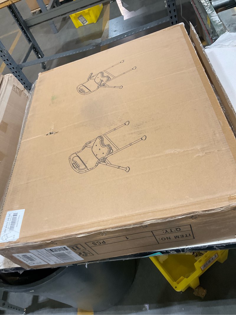 Condition photo showing Good Condition for folding shower chair for inside shower with arms and back, 400 lbs foldable bath seat for elderly seniors & disabled, heavy duty portable shower stool with u-shape cutout & 6-level height (gray)