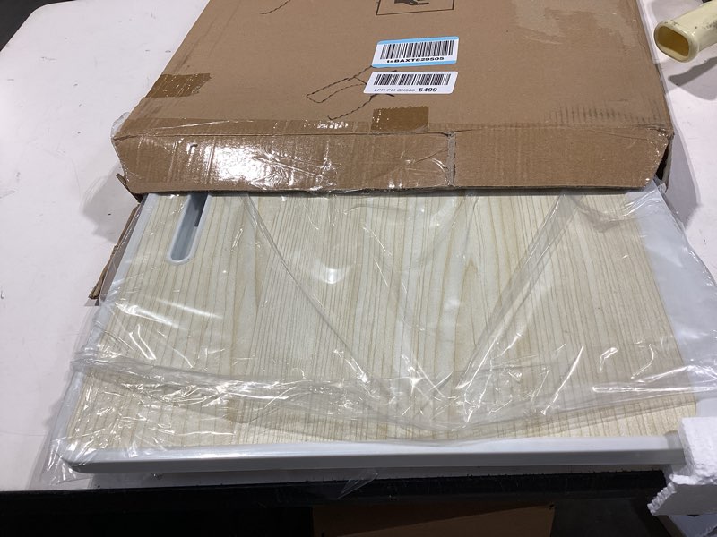 Condition photo showing Good Condition for amaredom laptop bed desk tray bed table, foldable portable lap desk notebook stand reading holder with storage drawer and cup holder for eating breakfast on bed/couch/sofa-white maple