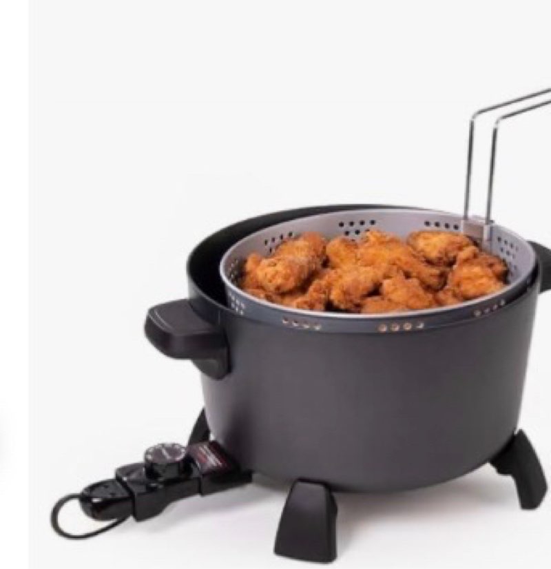 presto 06009 10-quart kitchen kettle xl multi-cooker, steamer and deep fryer, black