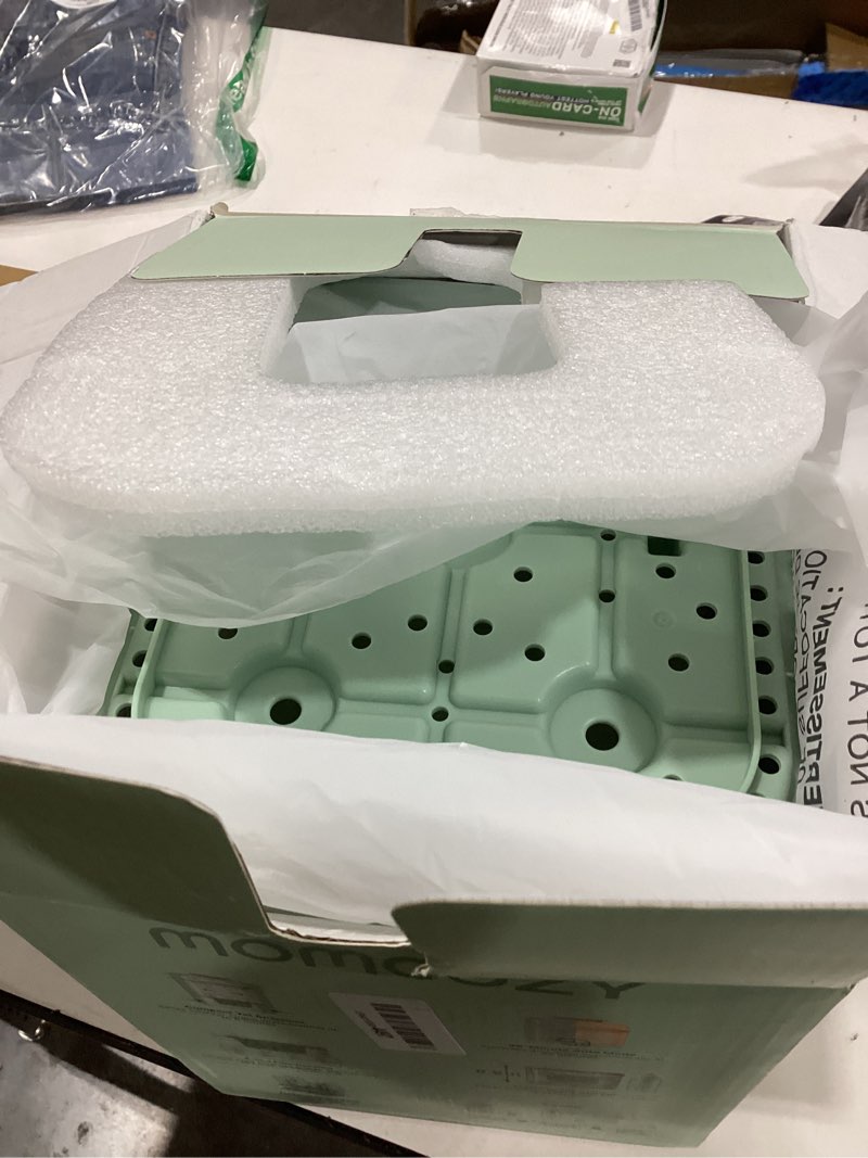 Condition photo showing Good Condition for momcozy bottle sterilizer and dryer, modular nesting space saving design, 6 bottles capacity, 4 in 1 compact sterilizer for baby bottles, breast pump parts & newborn essentials, drying rack included