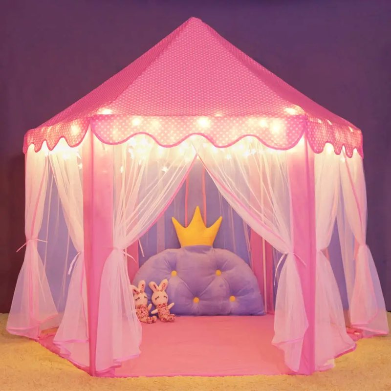 Children Tent Toy Ball Pool Girl Princess Pink Castle Tents