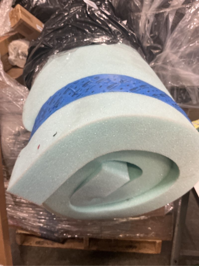 Condition photo showing As Is for LINENSPA Memory Foam Mattress Topper - 3 Inch Gel Infused Memory Foam - Plush Feel - Cooling and Pressure Relieving - CertiPUR Certified - Dorm Room Essentials - Queen Size