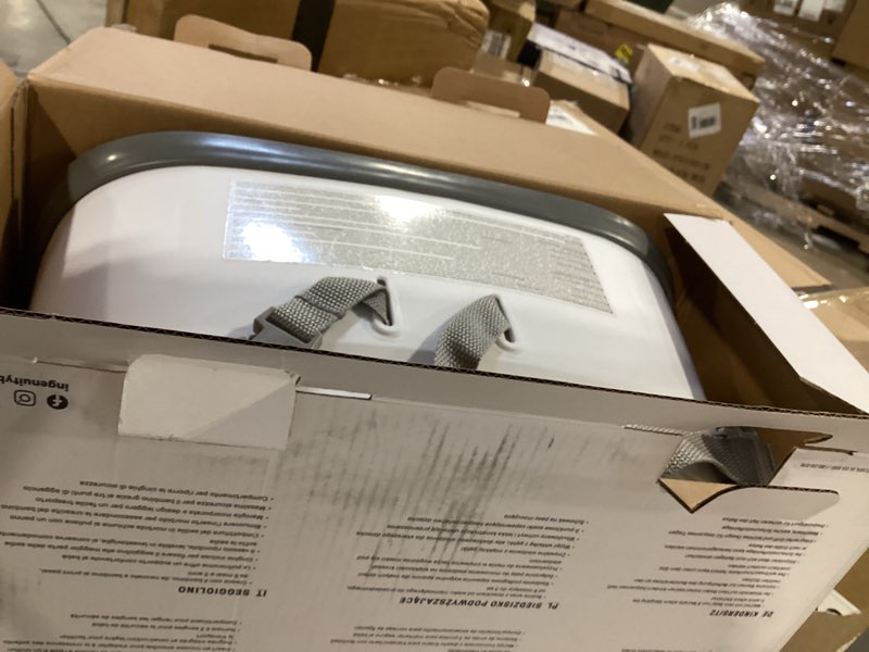 Condition photo showing Good Condition for ingenuity baby base 2-in-1 booster feeding and floor seat with self-storing tray - slate
