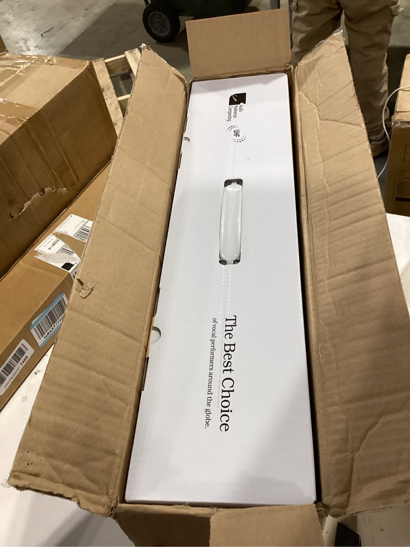 Condition photo showing Good Condition for wireless microphone system pro uhf 4 channel 4 lavalier bodypacks 4 lapel mic 4 headsets for karaoke system church speaking conference wedding party