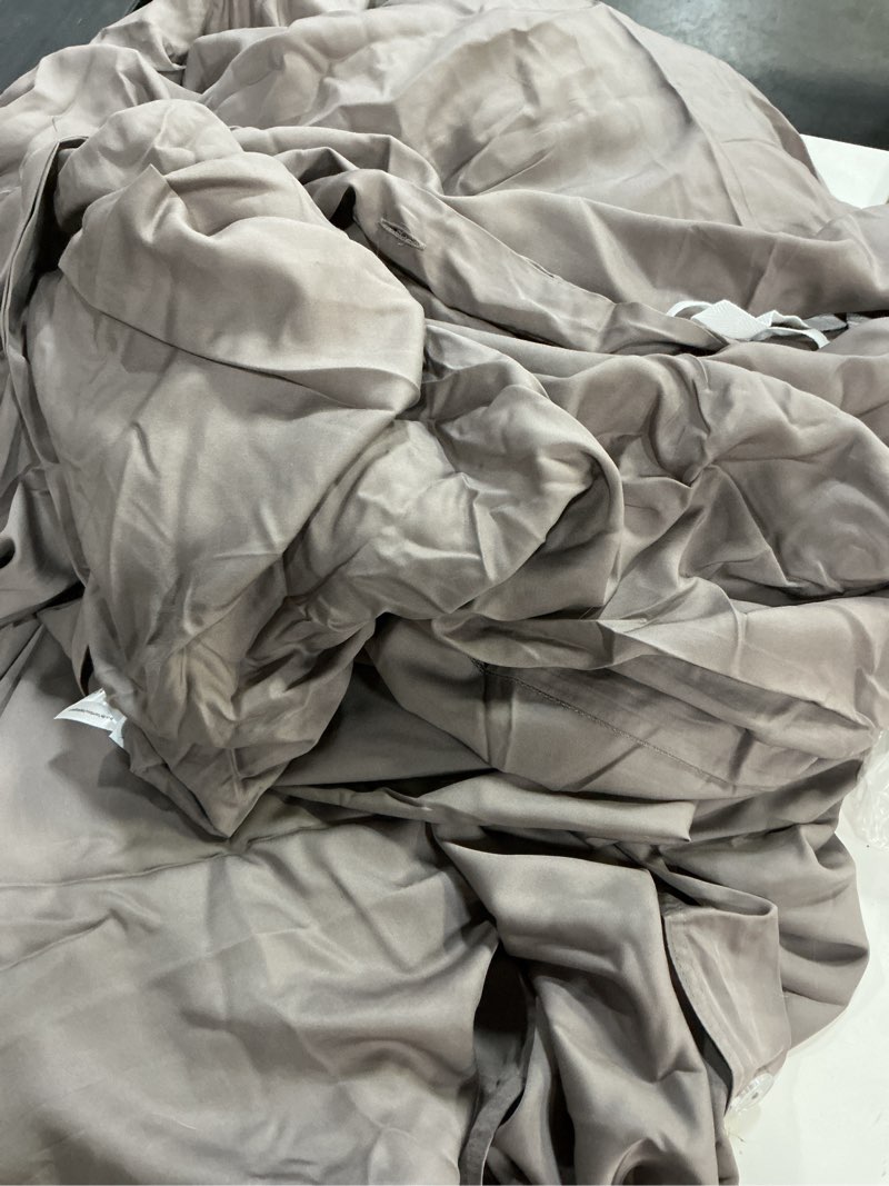 Condition photo showing As Is for quince, luxury dark grey duvet cover king