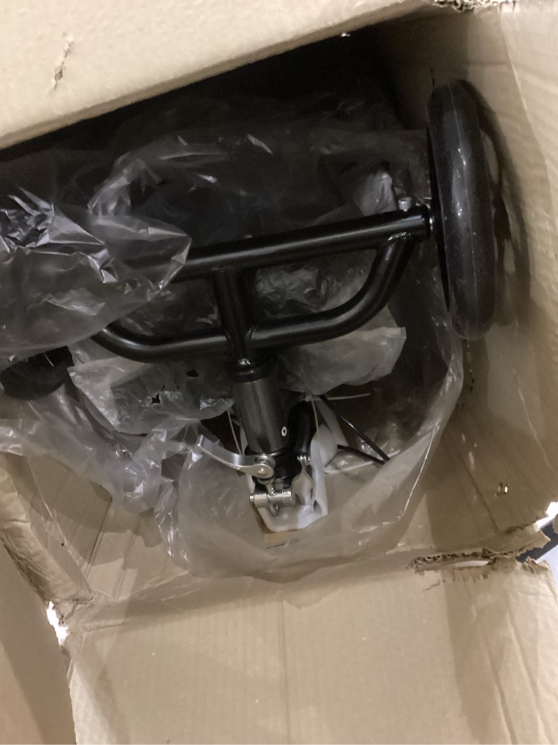 Condition photo showing As Is for Drive Medical 796 Adjustable Height Steerable Knee Walker Knee Scooter Leg Walker Crutch Alternative, Dual Pad with Basket and Hand Brake 350 Pound Weight Cap