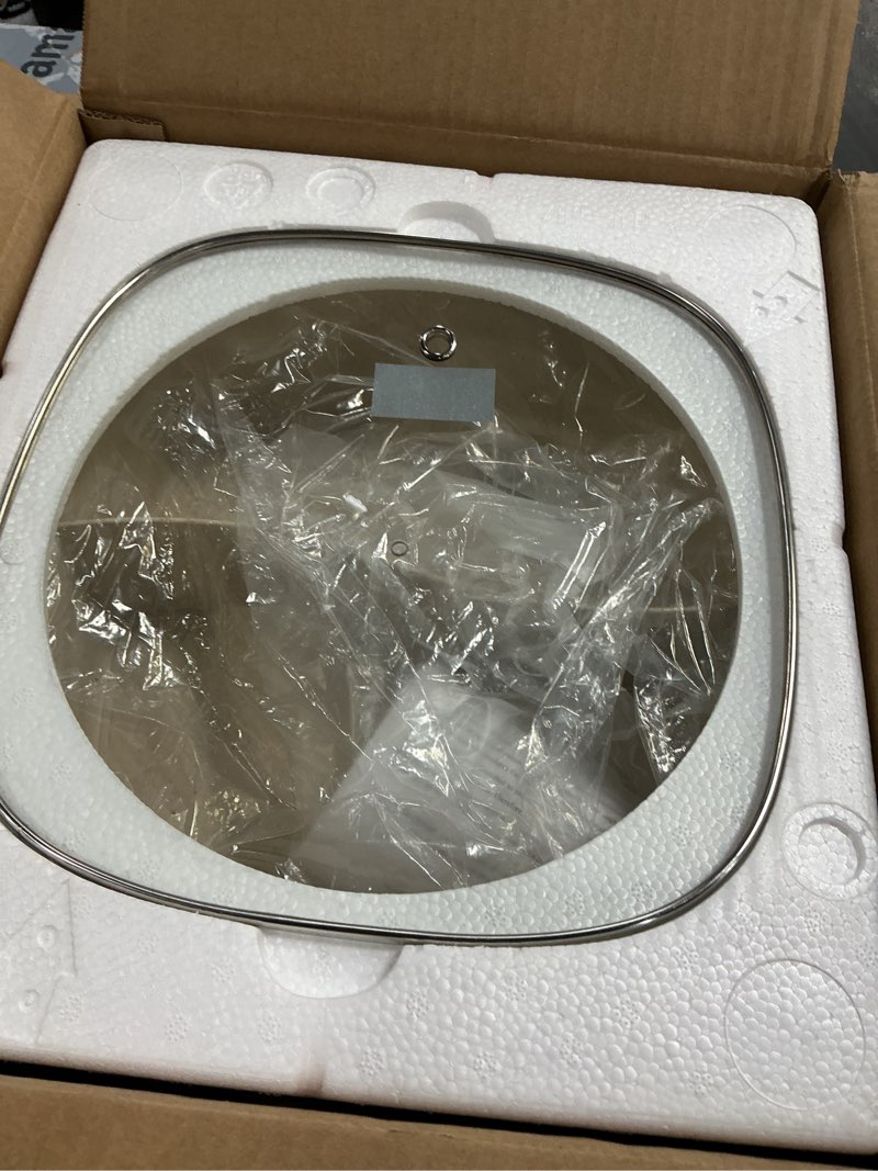 Condition photo showing As Is for dezin hot electric shabu shabu pot, 5.5l double-flavor, removable non-stick dual sided cooker, 3" depth divided pot with multi-power control, 2 silicone ladles beige