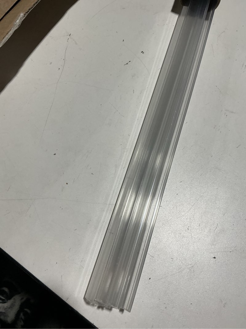 Condition photo showing Good Condition for shower door seal for frameless 5/16"(8mm) thick glass door, 2 pack x 39" long shower glass door bottom seal strip with sweep, ultra-clear pvc seal strip (for 3/8" glass)