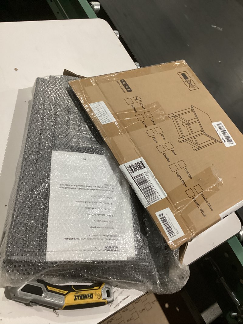 Condition photo showing New/Like New for PASAMIC Adirondack Square Outdoor Side Table, HDPE Small Outdoor Table, Patio End Table for Patio, Pool, Backyard, Weather-Resistant, Easy Maintenance (Black) Black Square 1-Tier