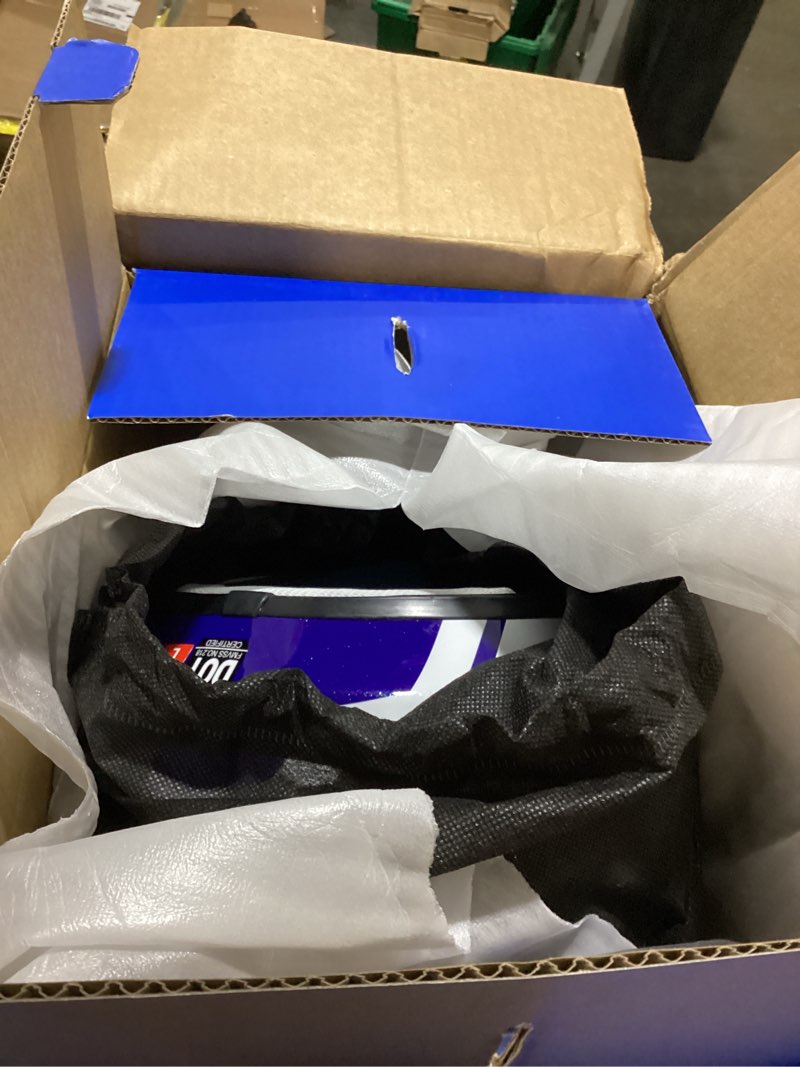 Condition photo showing As Is for youth dirt bike helmet dot certified - full face motorcycle helmet for off-road, atv, street riding, includes adjustable goggles & protective gloves blue large