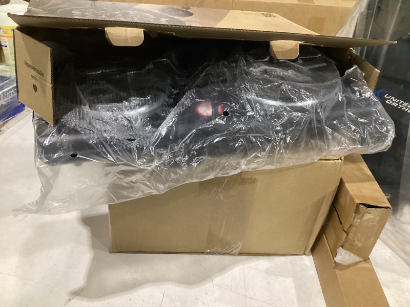 Condition photo showing As Is for elite gourmet edb-302bf countertop double cast iron burner, 1500 watts electric hot plate, temperature controls, power indicator lights, easy to clean, black cast double