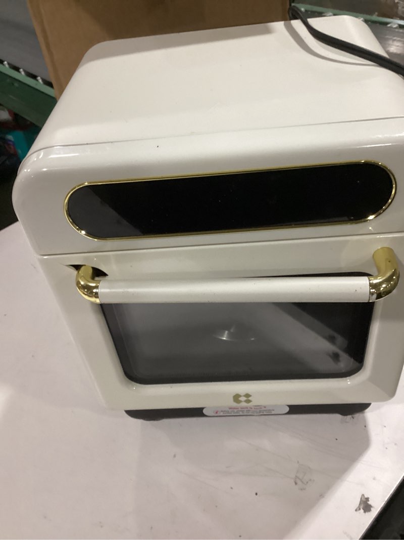 Condition photo showing Good Condition for CIARRA 8-in-1 Air Fryer Steam Oven Countertop, 13QT Mini Toaster Oven with Steam, Rapid Steam, Air Fry, Vapor Bake, Steam Clean, Bake, Dried, Ferment, White 13QT-White