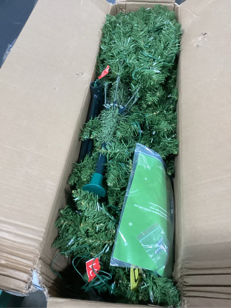 Condition photo showing Good Condition for 6FT Pre-lit Pencil Christmas Tree Spruce with Remote Control, 250 Warm White Multi-Color Lights, Artificial Hinged/Slim/Skinny/Feel Real/Realistic for Home, Holiday Decoration Dual Color LED 6 Feet Green 6ft