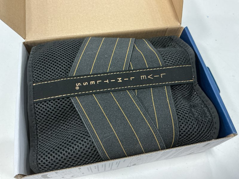 Condition photo showing New/Like New for copper fit unisex adult rapid relief back support brace with hot/cold therapy, black, adjustable