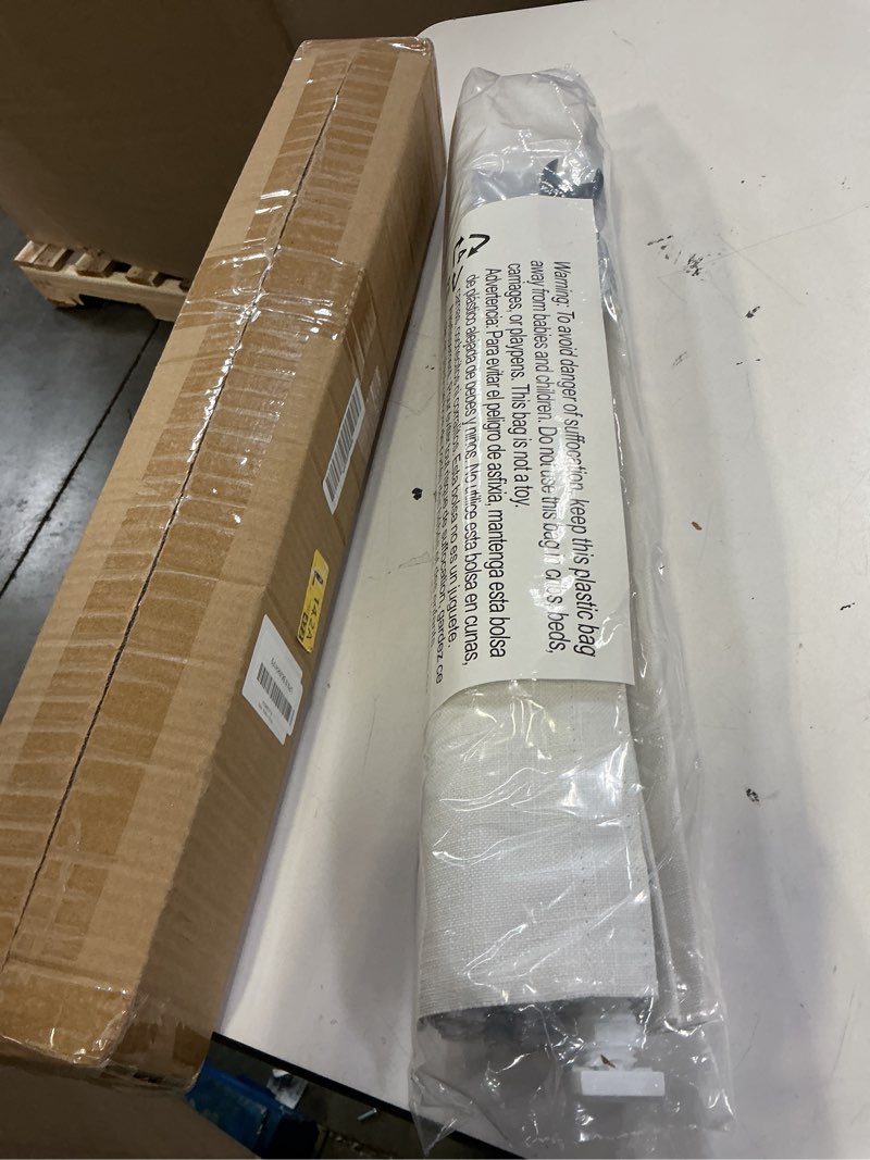 Condition photo showing New/Like New for lazblinds no tools no drill tdbu cordless roman shades for window, thermal insulated uv blocking, 100% blackout fabric blinds for bedroom & living room, 21" w x 64" h, blackout - white blackout - white 21"w x 64"h