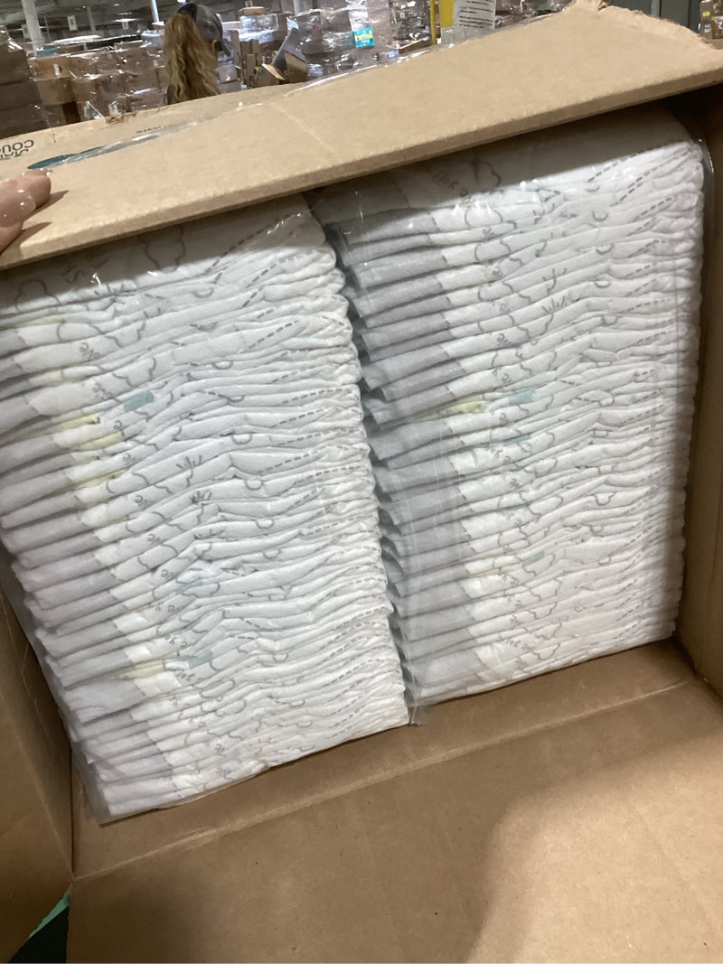 Condition photo showing New/Like New for pampers swaddlers diapers, size 1 (8-14 lbs), 198 count, absorbent, keeps baby dry and comfortable, skin safe disposable baby diaper (packaging may vary)