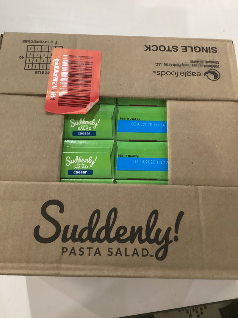 Condition photo showing New/Like New for Suddenly Pasta Salad Caesar, 7.25 Ounces, 12 per Case Caesar 7.25 Ounce (Pack of 12)