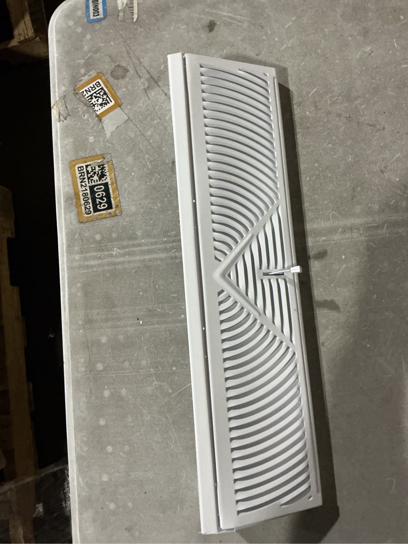 reliabilt 2-1/2-in x 21-in 180-degrees steel white baseboard diffuser ( outside width- 24-in )