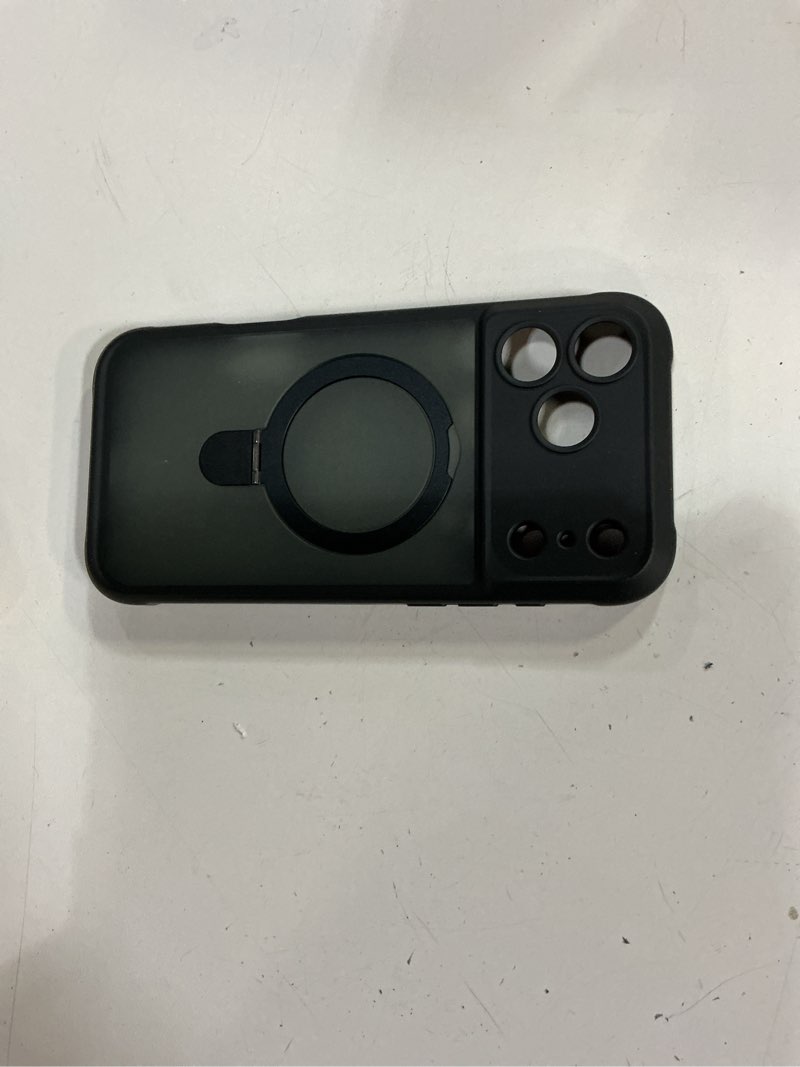 Condition photo showing Good Condition for mocca design for iphone 17 pro max case, compatible with magsafe [premium invisible magnetic ring stand] [military drop protection] full camera guard translucent matte slim phone cover 6.9",black a-black iphone 17 pro max 6.9inch