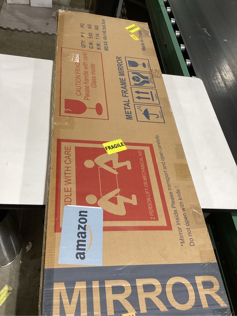 Condition photo showing Good Condition for hasipu arched full length mirror with lights, 56" x 16" lighted full body mirror with stand, dimming