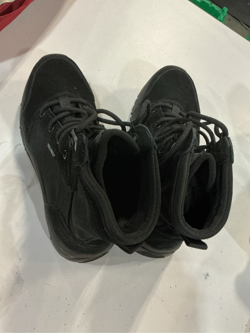 Condition photo showing As Is for women's 7.5inch lightweight tactical combat boots - army desert boots black 7.5