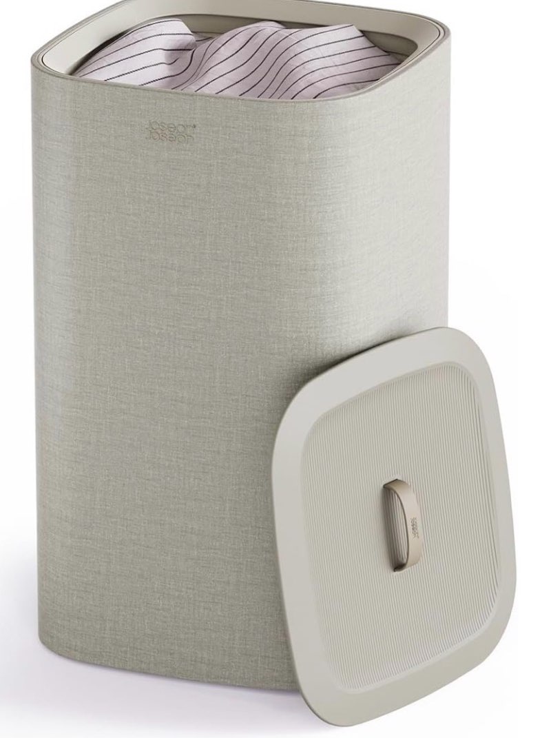 Joseph Joseph Tota One 60L Laundry Basket, Removable Tote Bag, for Bedding & Towels, Perfect for Bedroom & Bathroom