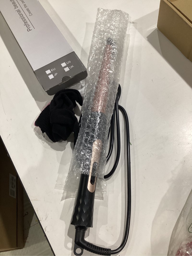 Condition photo showing Good Condition for tapered curling wand 1/2-inch to 1-inch tourmaline ceramic barrel professional wand curling iron for short medium long hair two temperature settings dual voltage auto shut-off