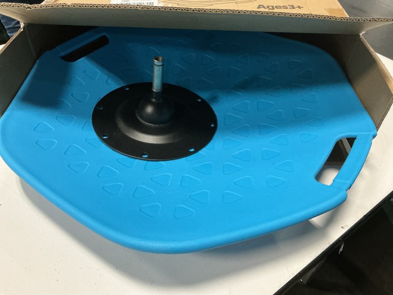 Condition photo showing Good Condition for kidbloom spinning chair for autistic kids, upgrade handle sensory chair, autism & adhd chair, kid's furniture, autism sensory products for kids blue diamond shape