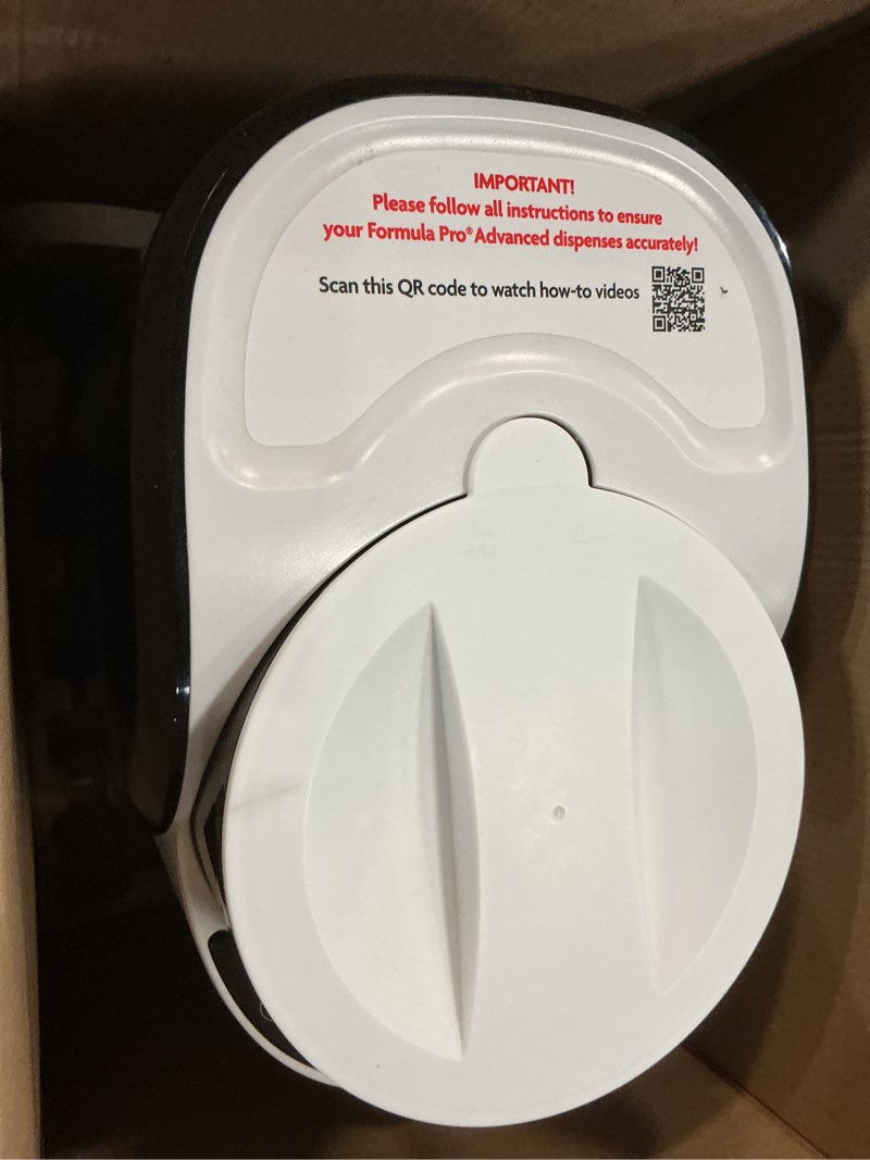 Condition photo showing As Is for baby brezza new and improved formula pro advanced formula dispenser machine - automatically mix a warm formula bottle instantly - easily make bottle with automatic powder blending, white