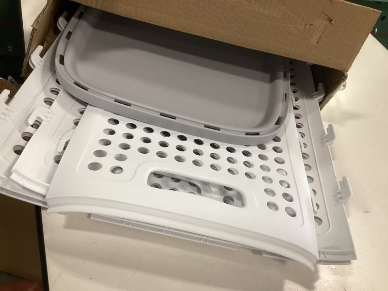 Condition photo showing As Is for DTK Toy Box Storage with Wheels, Large Toy Chest for Kids Organizer, Baby Toy Box for Boys, Girls, Mobile Toy Chest Storage Organizer for Bedroom, Living Room, Nursery, White