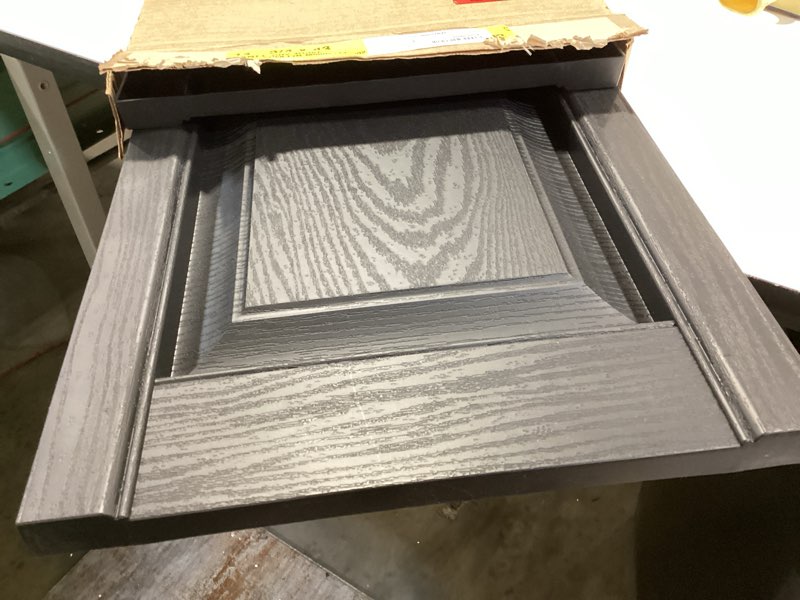 Condition photo showing Good Condition for raised panel vinyl shutters