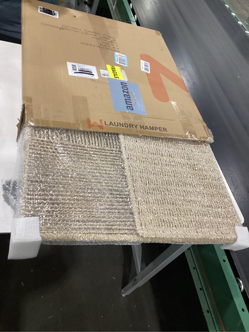 Condition photo showing Good Condition for wowlive double laundry hamper with lid, handwoven rolling laundry basket with wheels, 115l dirty clothes hamper with removable liner bag large capacity laundry sorter laundry room organization,natural 115l natural