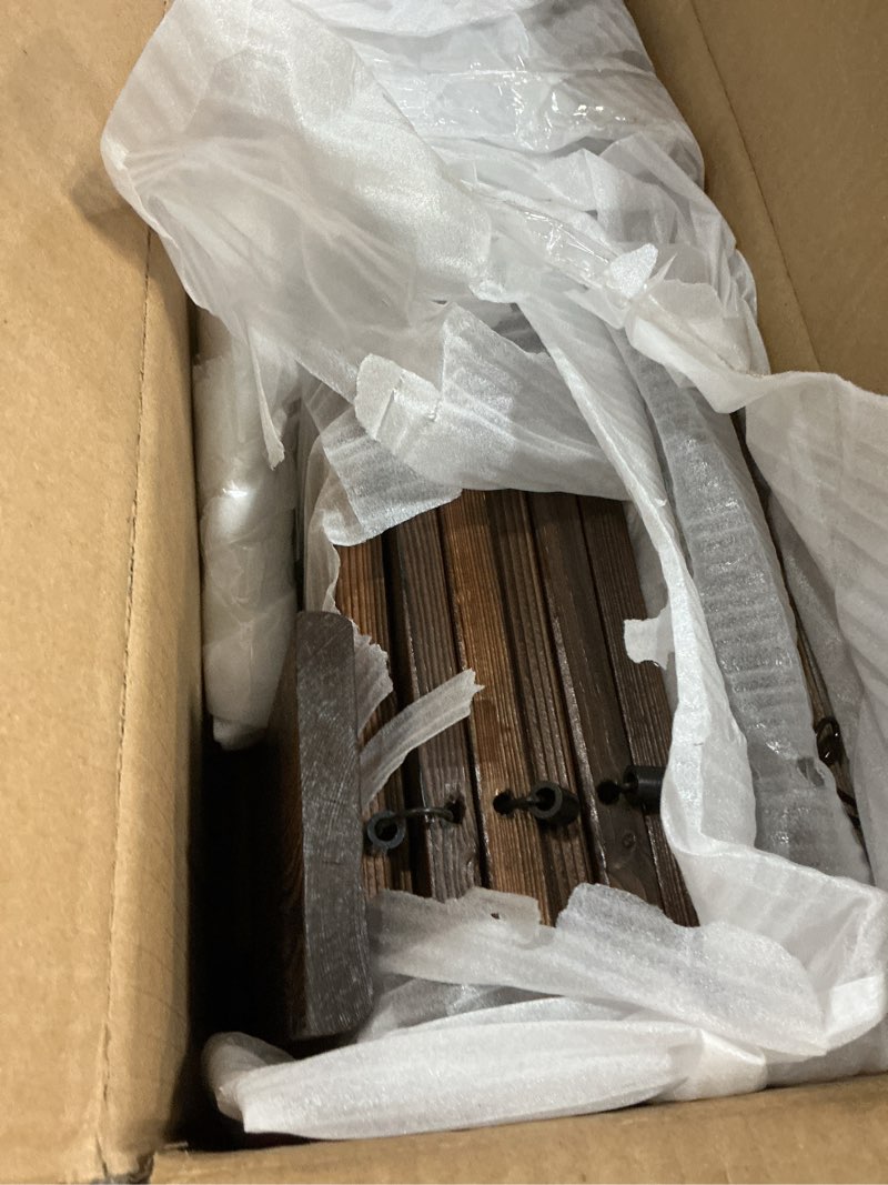 Condition photo showing Good Condition for Spurgehom 8FT Wooden Garden Pathway Straight Outdoor Walkway Roll Out Cedar Wood Patio Flooring Path Decorative Lawn Patio Pavers Boardwalk Beach Wedding Party (Brown) Brown 8ft Straight