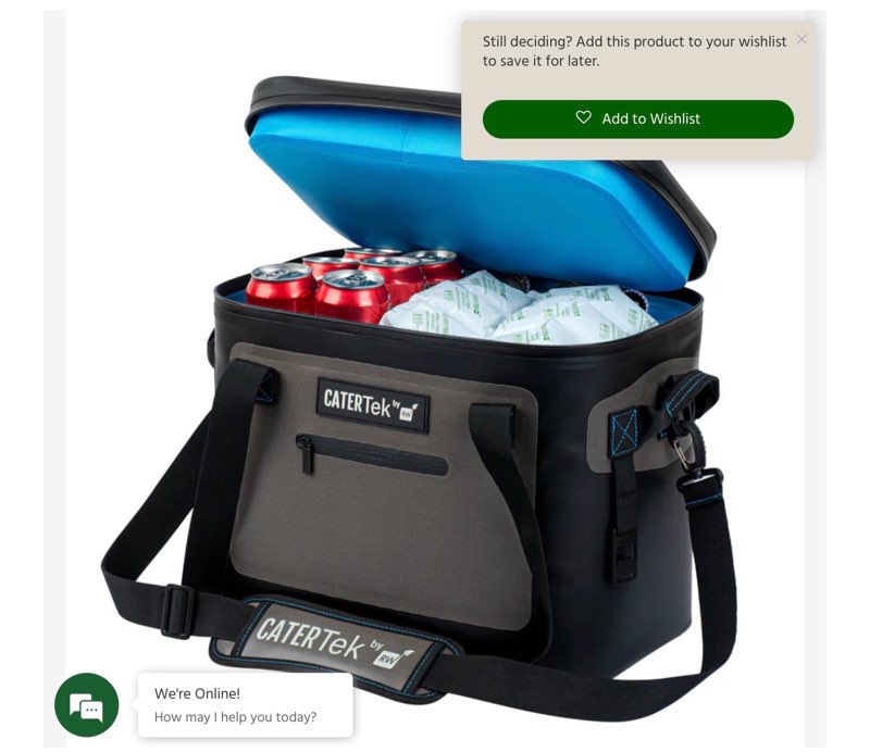cater tek black and gray insulated soft cooler - holds 30 cans, with bottle opener - 18 1/2\" × 10 3/4° x 12 3/4\" - 1 count box