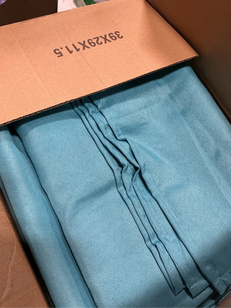 Condition photo showing Good Condition for sancua Teal Tablecloths for 6 Foot Rectangle Tables, 6 Pack - 60x102 Inch - Washable Fabric Cloth Table Cloth for Wedding, Party, Birthday, Banquet, Reusable Polyester Table Covers Teal 6 Pack 60x102 Inch, Rectangle