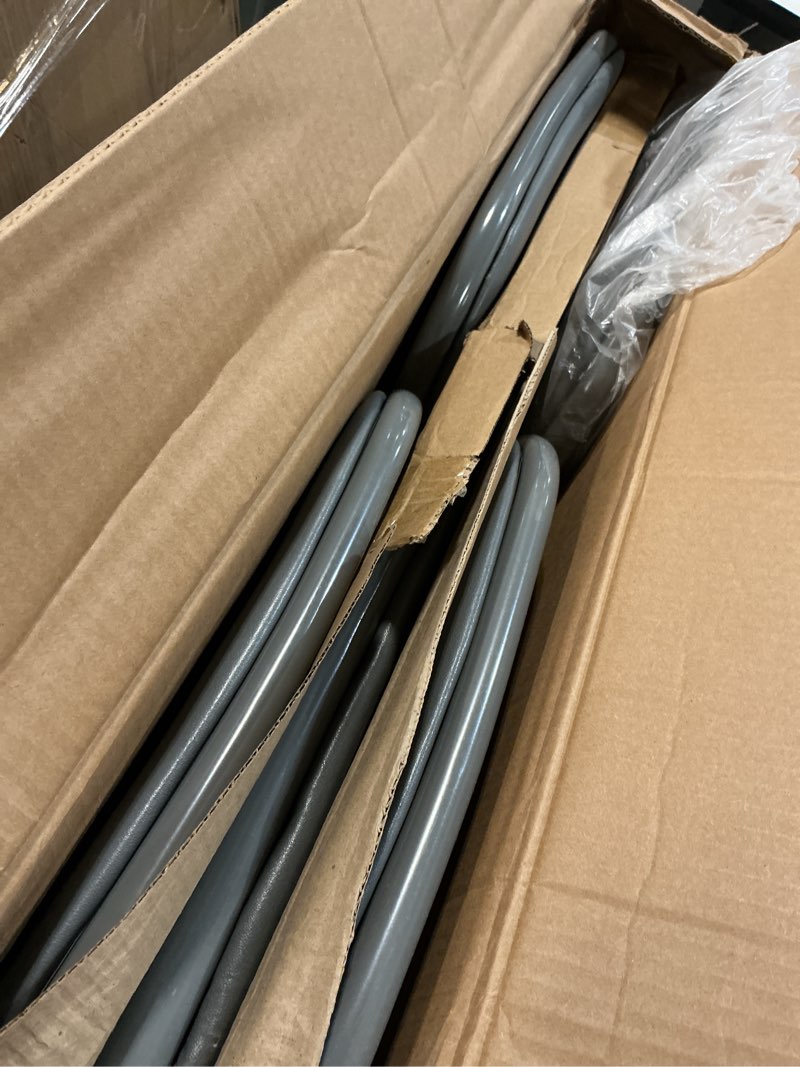 Condition photo showing Good Condition for Flash Furniture Madison 5-Piece Folding Card Table and Chairs Set, Portable Event Table and Chairs Set for Indoor and Outdoor Gatherings, Gray Grey 5 Piece Set