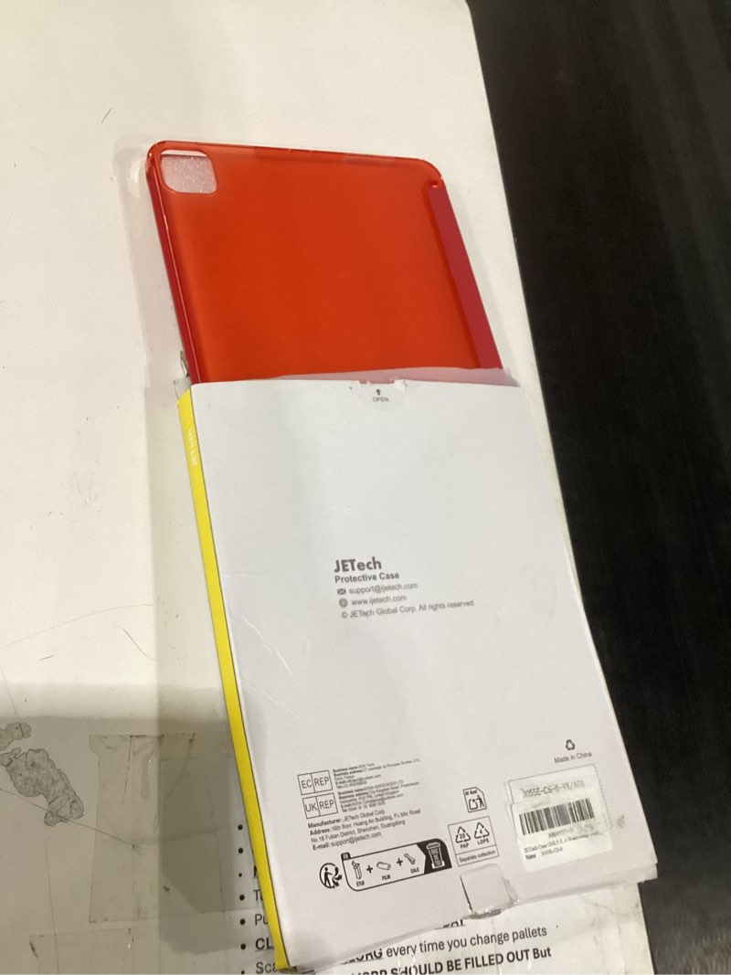 Condition photo showing Good Condition for jetech case only for ipad pro 11-inch, 2022/2021/2020/2018 model, compatible with pencil, cover auto wake/sleep (red)