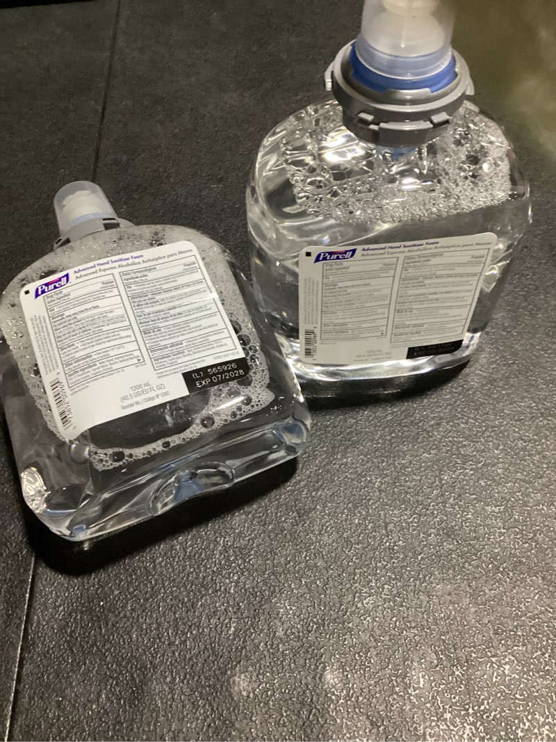 Condition photo showing Good Condition for pack of 2… purell 40.6-oz fragrance-free hand sanitizer dispenser bag foam