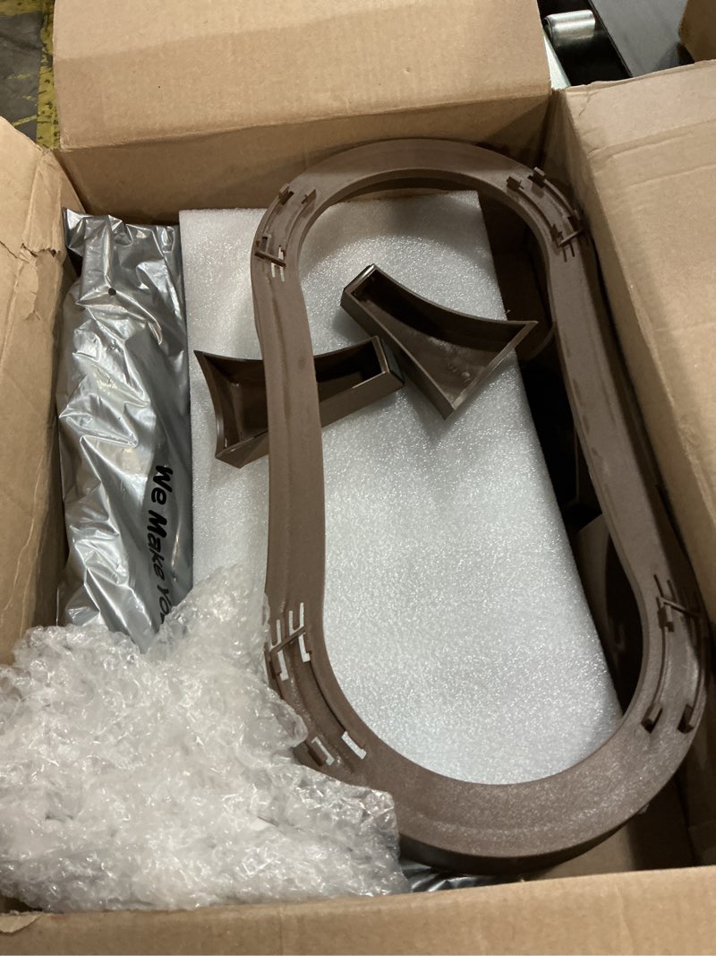 Condition photo showing Good Condition for Dog Bowl Stand - 8.5 Inch Tall Feeding Tray for Dogs and Cats, Dog Bowl Stands for Large Dogs with Splash Guard and Non-Skid Feet by Petmaker (Brown) Elevated