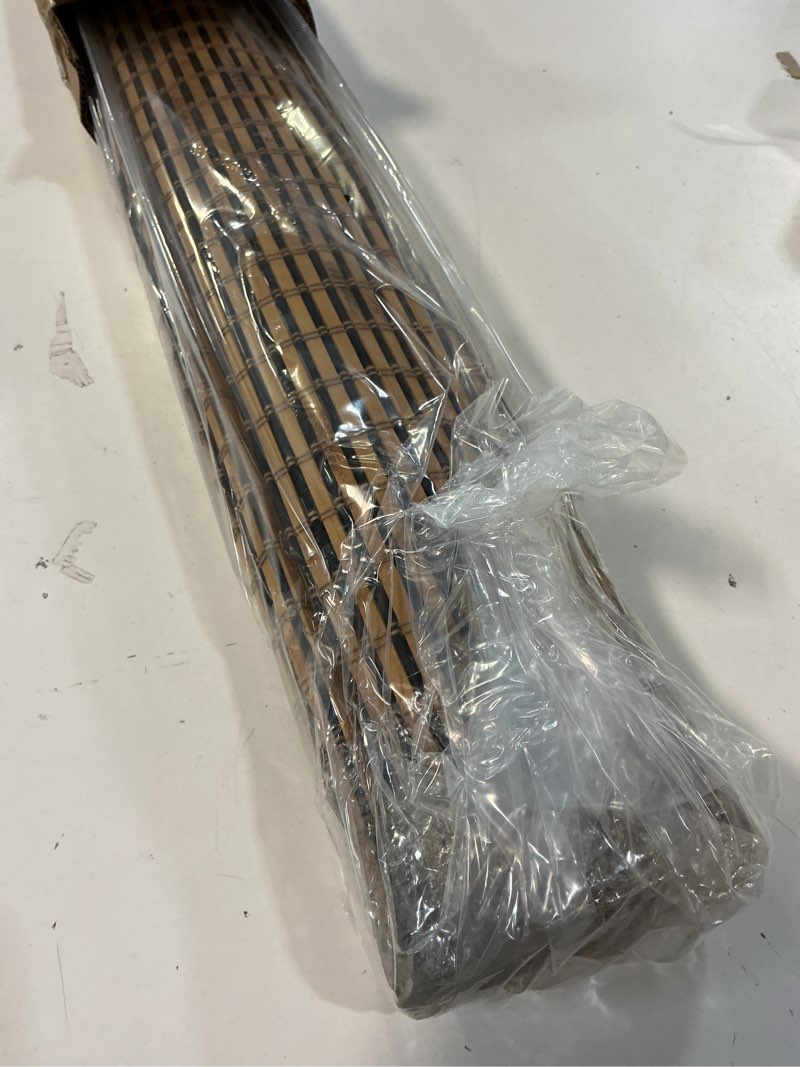 Condition photo showing New/Like New for LazBlinds Cordless Bamboo Roman Shades for Windows, Light Filtering Natural Bamboo Blinds, Easy Lift Cordless Design for Living Room & Bedroom, Fits Interior Windows 26.5" W x 48" H, Tatami Tatami 26.5"W x 48"H