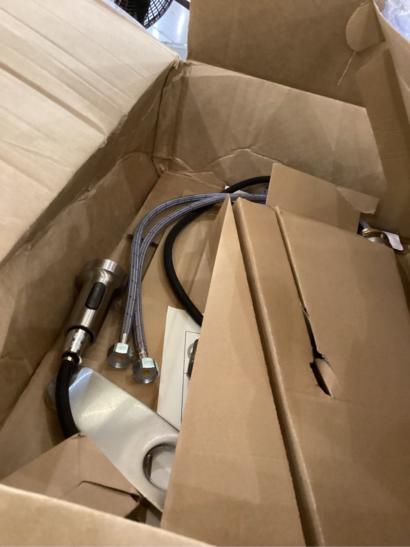 single handle pull down sprayer kitchen faucet with accessories, 1 or 3 holes